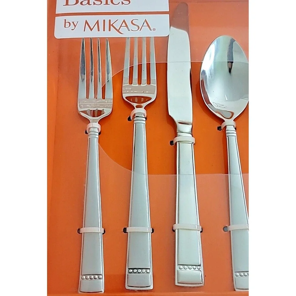 Gourmet Basics by Mikasa Flatware Leah Frost Stainless Steel 5173350/ 09751